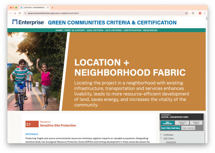 Screenshot of a website